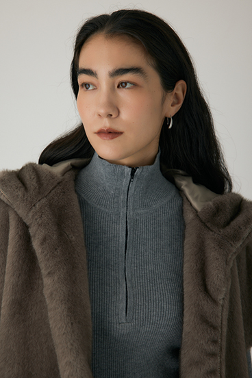 【crie conforto】ミンクライクファーベスト 詳細画像