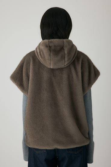 【crie conforto】ミンクライクファーベスト 詳細画像