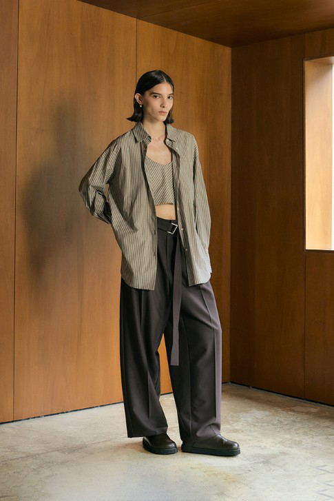 【crie conforto】ポケットベルトセットワイドパンツ 詳細画像