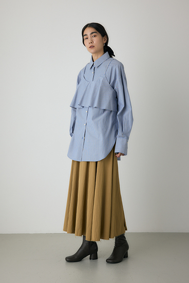 【crie conforto】タックフレアスカート 詳細画像