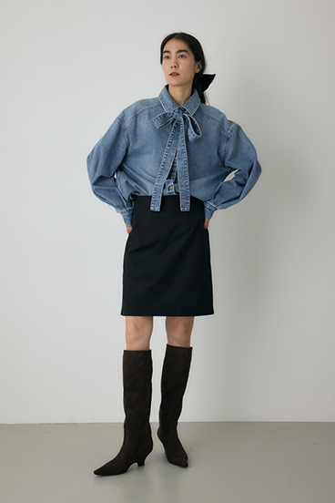 【crie conforto】スエードライクミニスカート 詳細画像