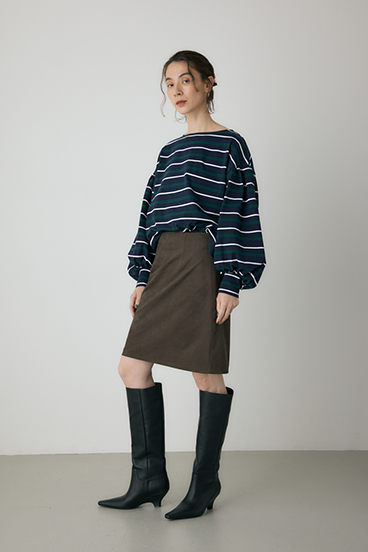 【crie conforto】スエードライクミニスカート 詳細画像