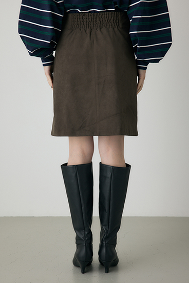 【crie conforto】スエードライクミニスカート 詳細画像