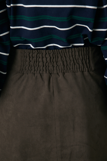 【crie conforto】スエードライクミニスカート 詳細画像