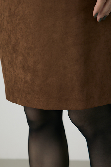【crie conforto】スエードライクミニスカート 詳細画像