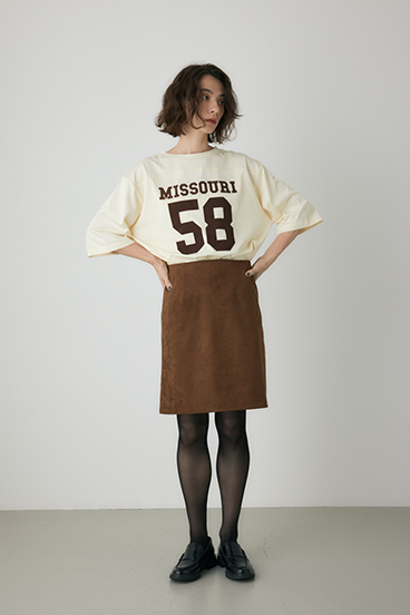 【crie conforto】スエードライクミニスカート 詳細画像