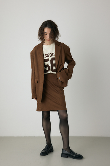 【crie conforto】スエードライクミニスカート 詳細画像