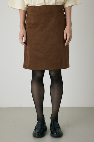 【crie conforto】スエードライクミニスカート 詳細画像