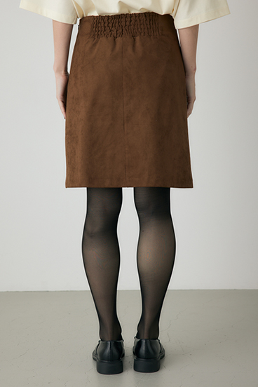 【crie conforto】スエードライクミニスカート 詳細画像