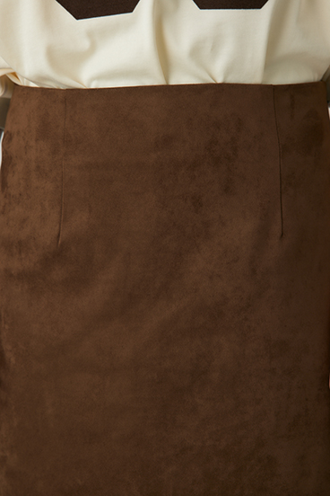 【crie conforto】スエードライクミニスカート 詳細画像