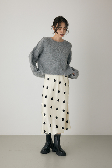 【crie conforto】ドットプリントスカート 詳細画像
