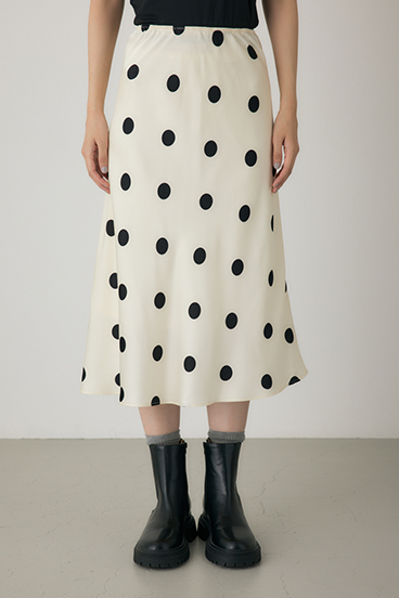 【crie conforto】ドットプリントスカート 詳細画像