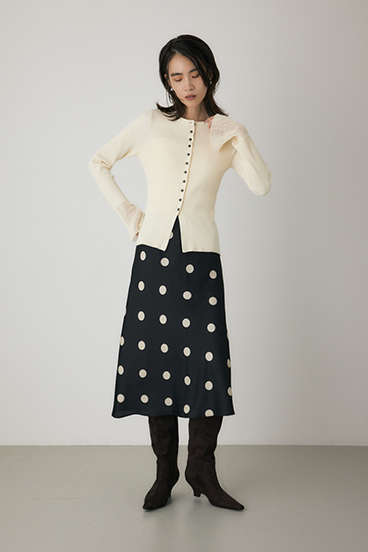【crie conforto】ドットプリントスカート 詳細画像
