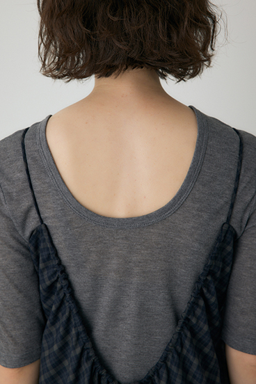 【crie conforto】チェックキャミワンピース 詳細画像