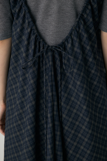 【crie conforto】チェックキャミワンピース 詳細画像