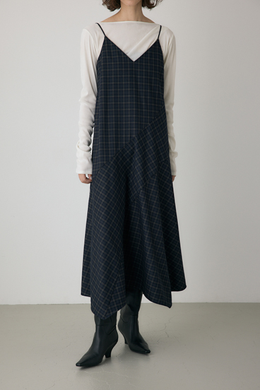 【crie conforto】チェックキャミワンピース