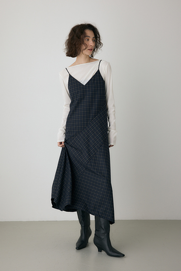 【crie conforto】チェックキャミワンピース 詳細画像