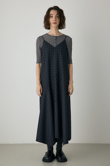 【crie conforto】チェックキャミワンピース 詳細画像