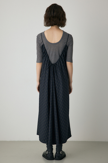 【crie conforto】チェックキャミワンピース 詳細画像