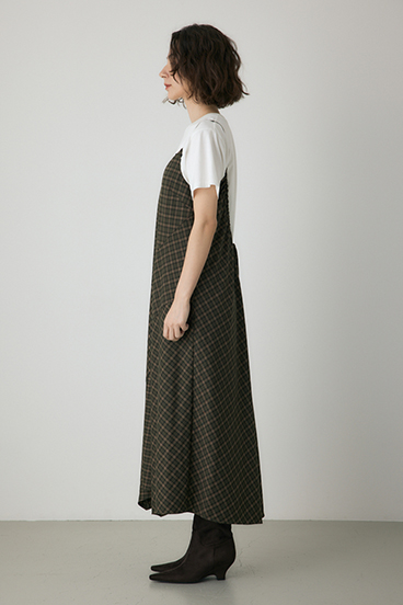 【crie conforto】チェックキャミワンピース 詳細画像