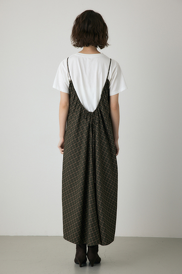 【crie conforto】チェックキャミワンピース 詳細画像