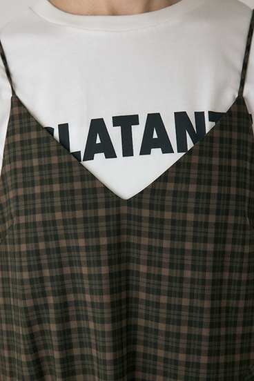 【crie conforto】チェックキャミワンピース 詳細画像