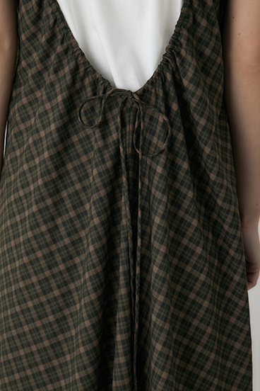 【crie conforto】チェックキャミワンピース 詳細画像