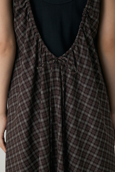 【crie conforto】チェックキャミワンピース 詳細画像