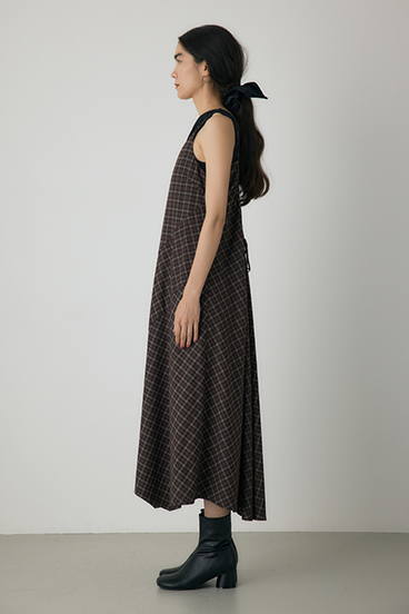 【crie conforto】チェックキャミワンピース 詳細画像