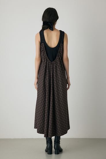 【crie conforto】チェックキャミワンピース 詳細画像