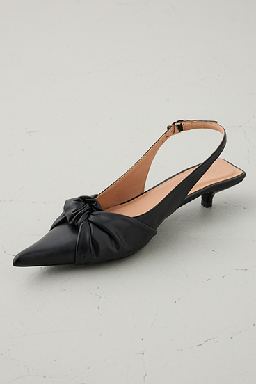 【crie conforto】ビッグリボンバックストラップパンプス 詳細画像