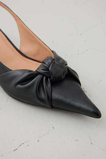 【crie conforto】ビッグリボンバックストラップパンプス 詳細画像