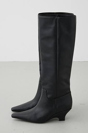 【crie conforto】ウェッジソールロングブーツ 詳細画像