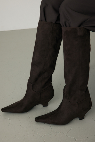 【crie conforto】ウェッジソールロングブーツ