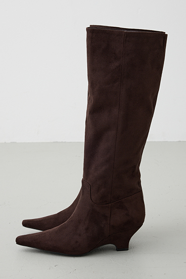 【crie conforto】ウェッジソールロングブーツ 詳細画像