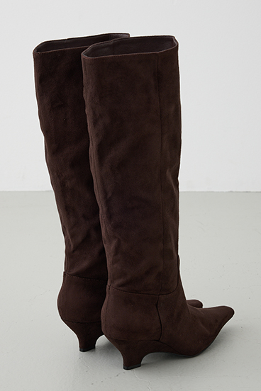 【crie conforto】ウェッジソールロングブーツ 詳細画像