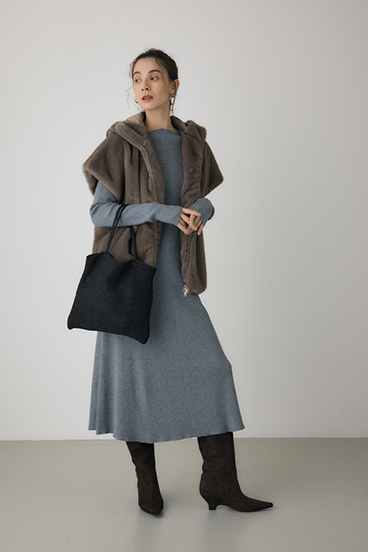 【crie conforto】ラメ糸編みトートバッグ