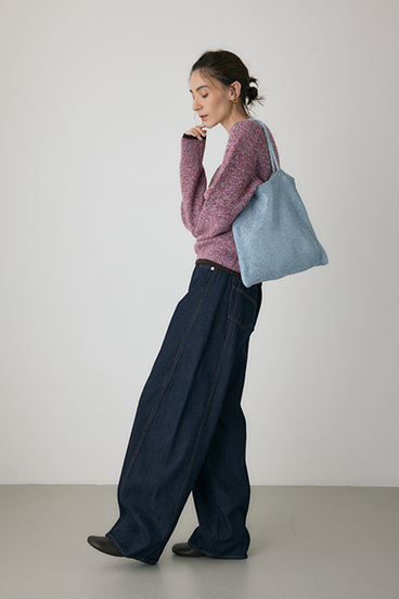 【crie conforto】ラメ糸編みトートバッグ