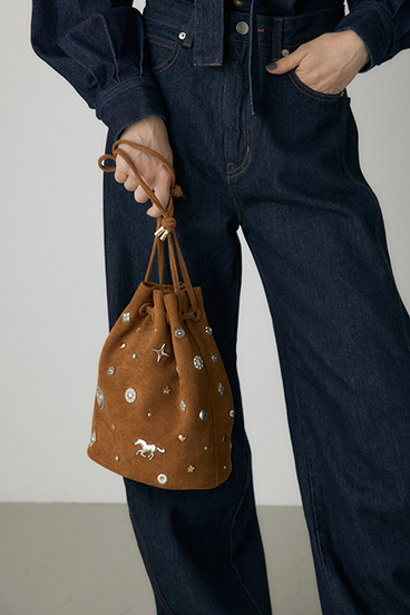 【crie conforto】スエードスタッズドロストバック