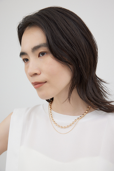 【crie conforto】3WAYボールチェーンセットネックレス