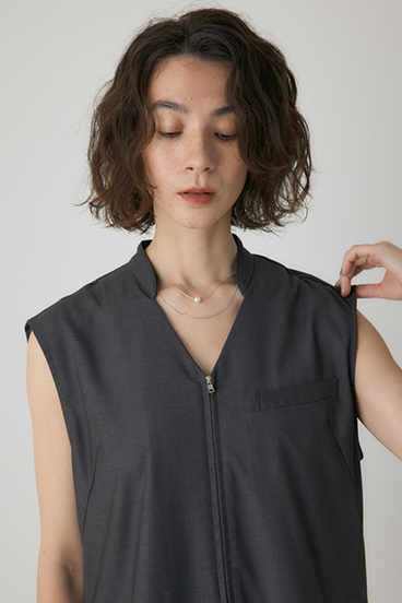 【crie conforto】ワンパールダブルチェーンネックレス 詳細画像