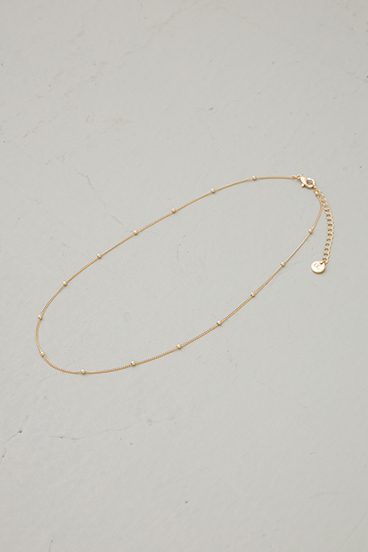 【crie conforto】タイニーメタルボールチェーンネックレス 詳細画像