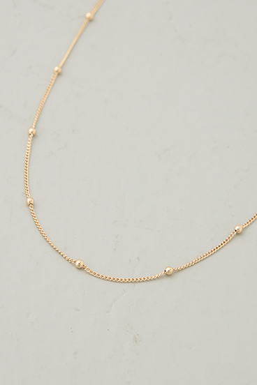 【crie conforto】タイニーメタルボールチェーンネックレス 詳細画像