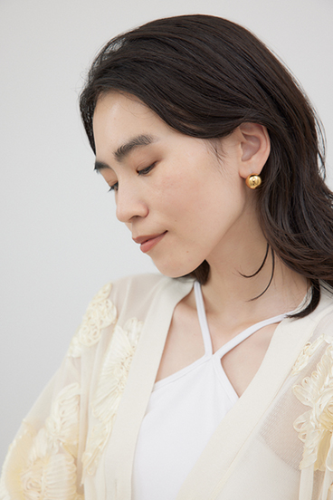 【crie conforto】ラウンドピアス 詳細画像