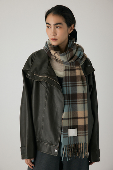 【crie conforto】カシミアタッチチェックストール