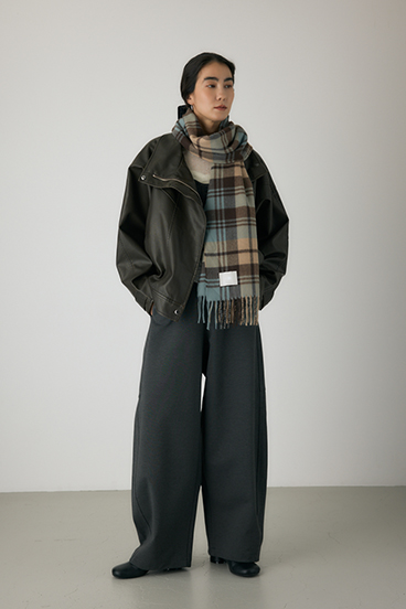 【crie conforto】カシミアタッチチェックストール 詳細画像