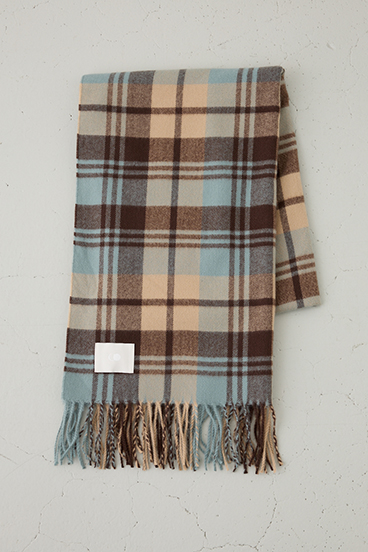 【crie conforto】カシミアタッチチェックストール 詳細画像