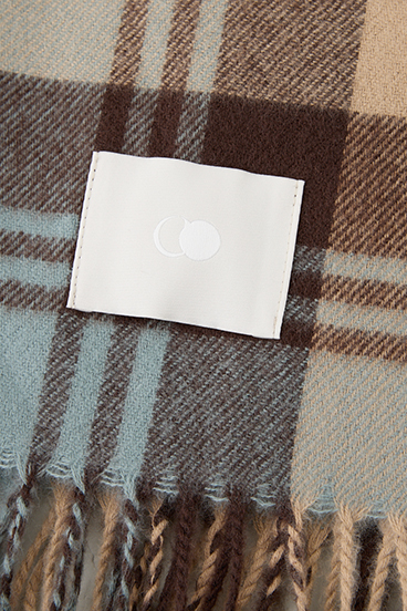 【crie conforto】カシミアタッチチェックストール 詳細画像