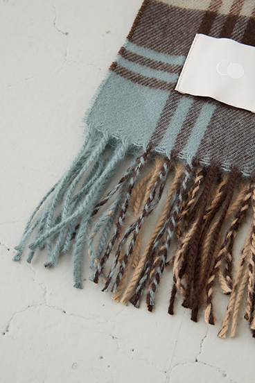 【crie conforto】カシミアタッチチェックストール 詳細画像