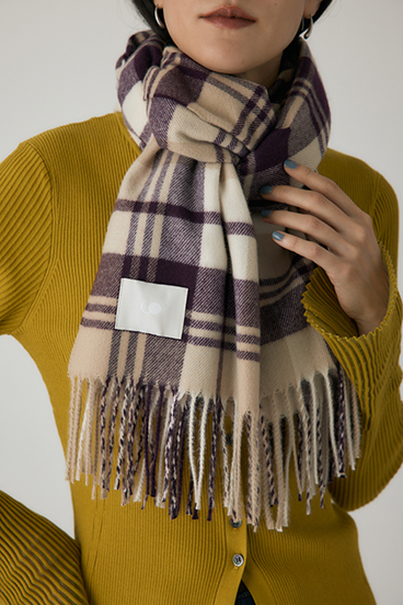 【crie conforto】カシミアタッチチェックストール